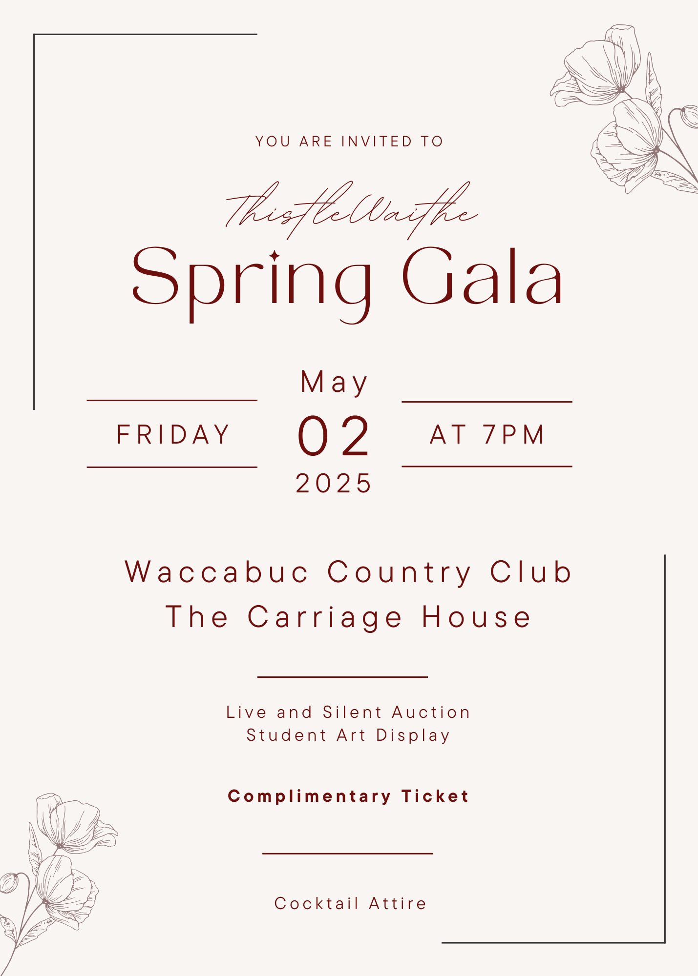 2025 Spring Gala Comp Tickets