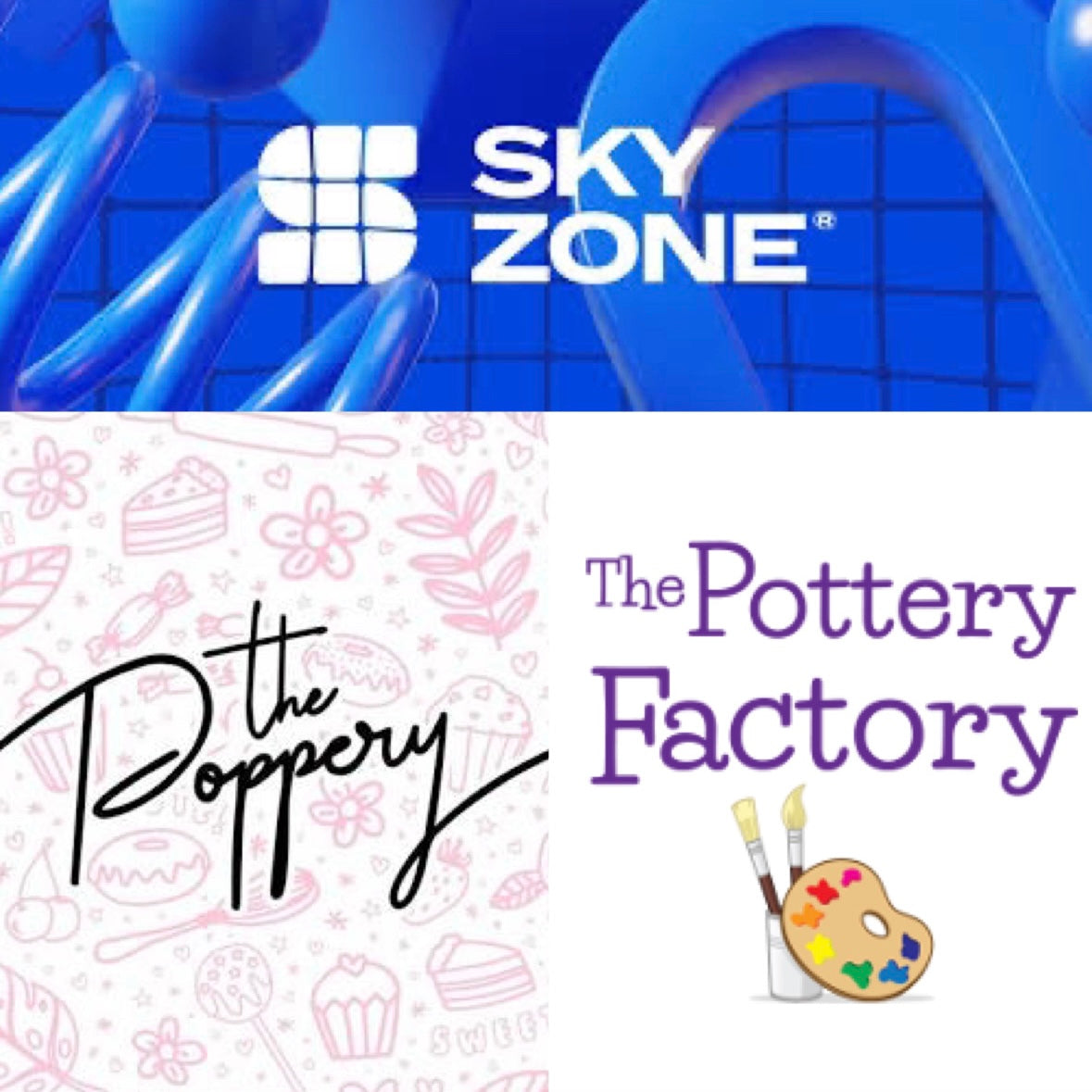 Mount Kisco Bundle: The Pottery Factory, The Poppery and SkyZone