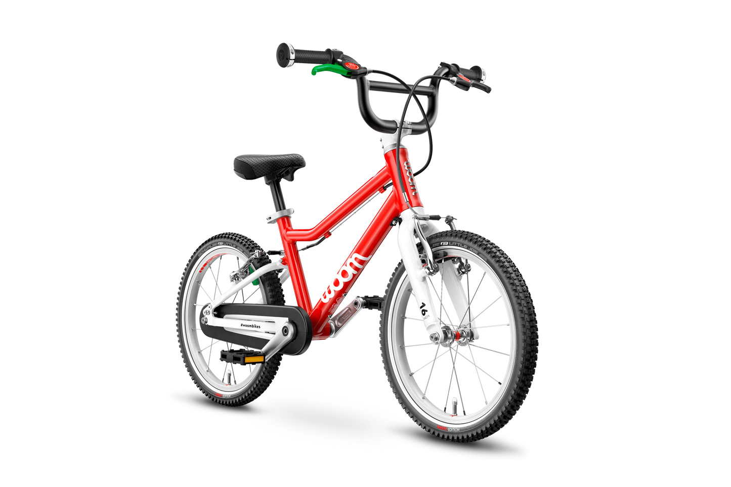 Woom 3 Ultralight 16" Red Bike and Helmet