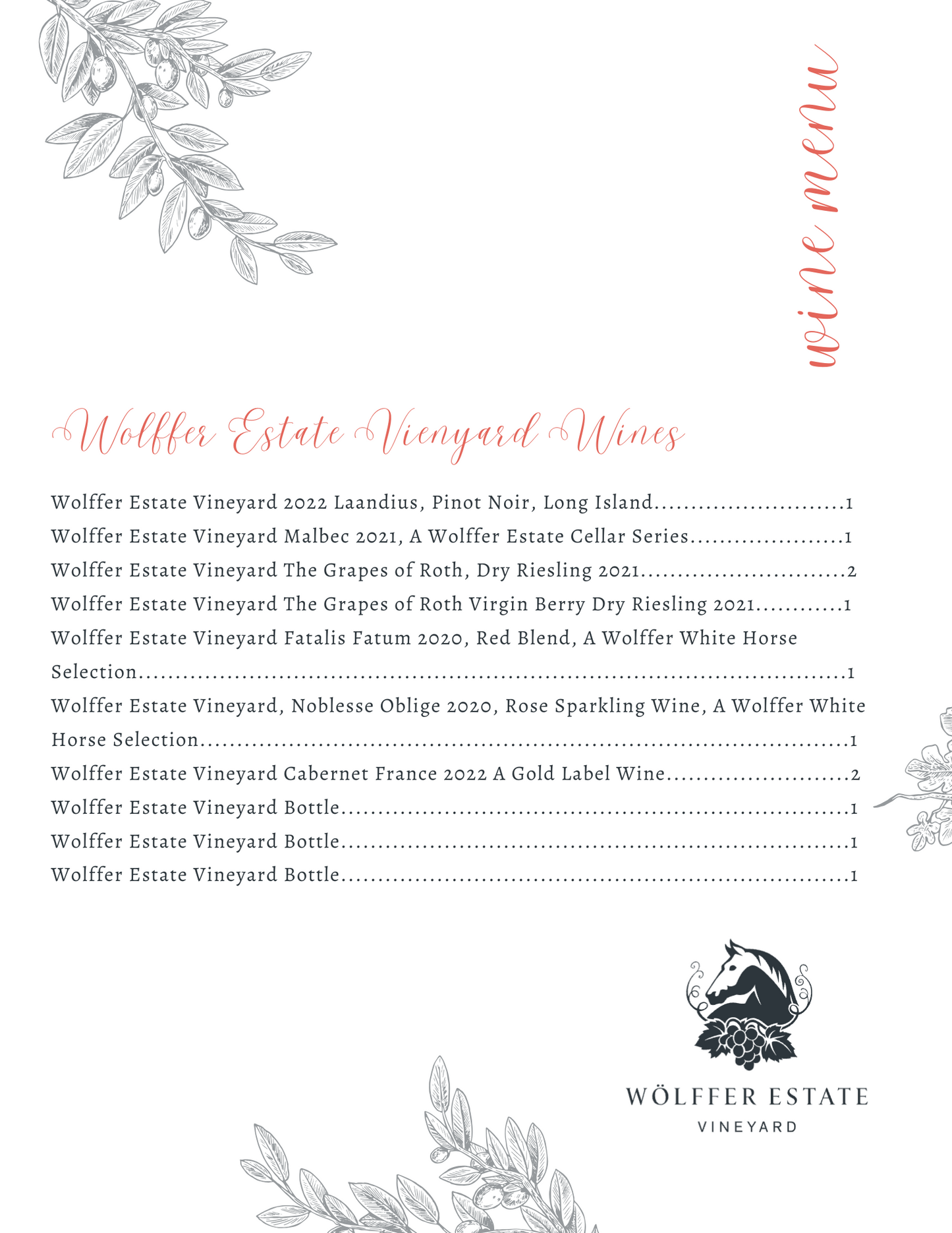 Wolffer Estate Vineyard - Case of Wine